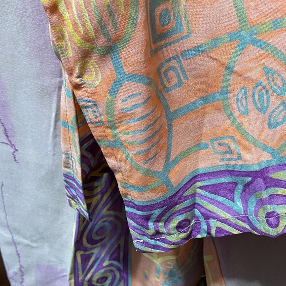 Silhouettes Vintage colorful Geometric Top and Capri Pants Set plus size 3X - Picture 6 of 16